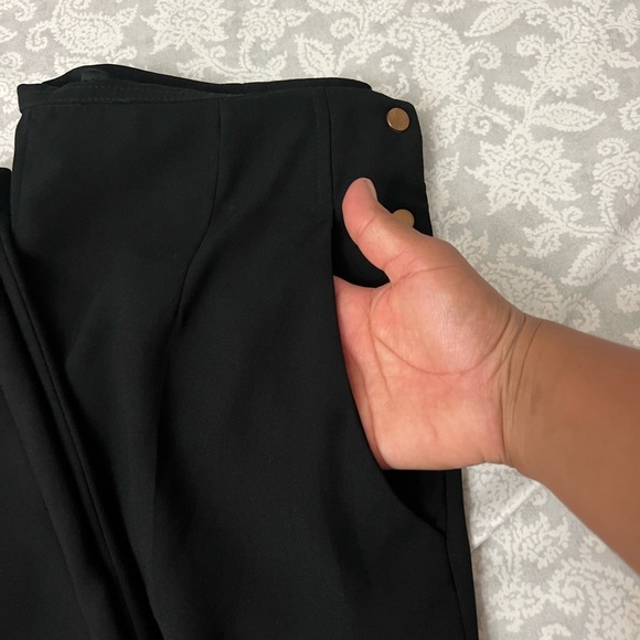 Zara Black Wide-Leg Women's dress Pants size M - Picture 3 of 8